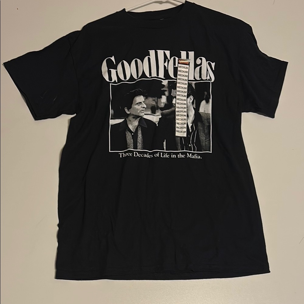 Black Short Sleeve Tee with Vintage Graphic Design